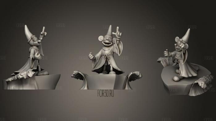 Sorcerer Mickey 3d stl for CNC